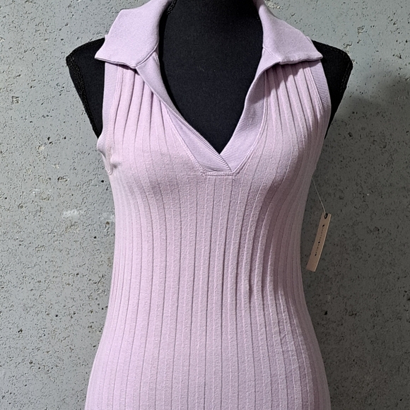 #0994 Sz XS Stateside Elegant Lavender Sleeveless Collard Maxi Dress - Picture 7 of 11